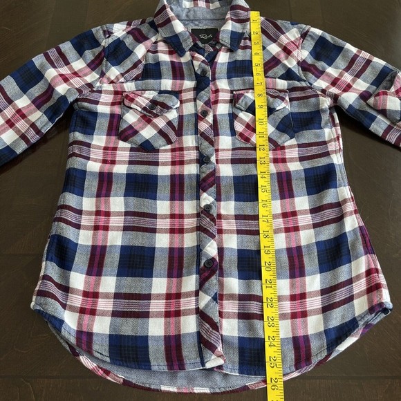 Rails Women Plaid Double Woven Tencel Blend Button Up Shirt Size S - Picture 9 of 10